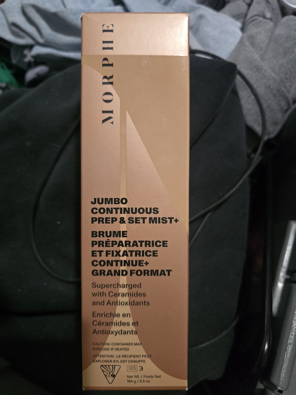 Morphe Jumbo Continuous Prep & Set Mist+ 184g | Ceramides + Antioxidants | New
